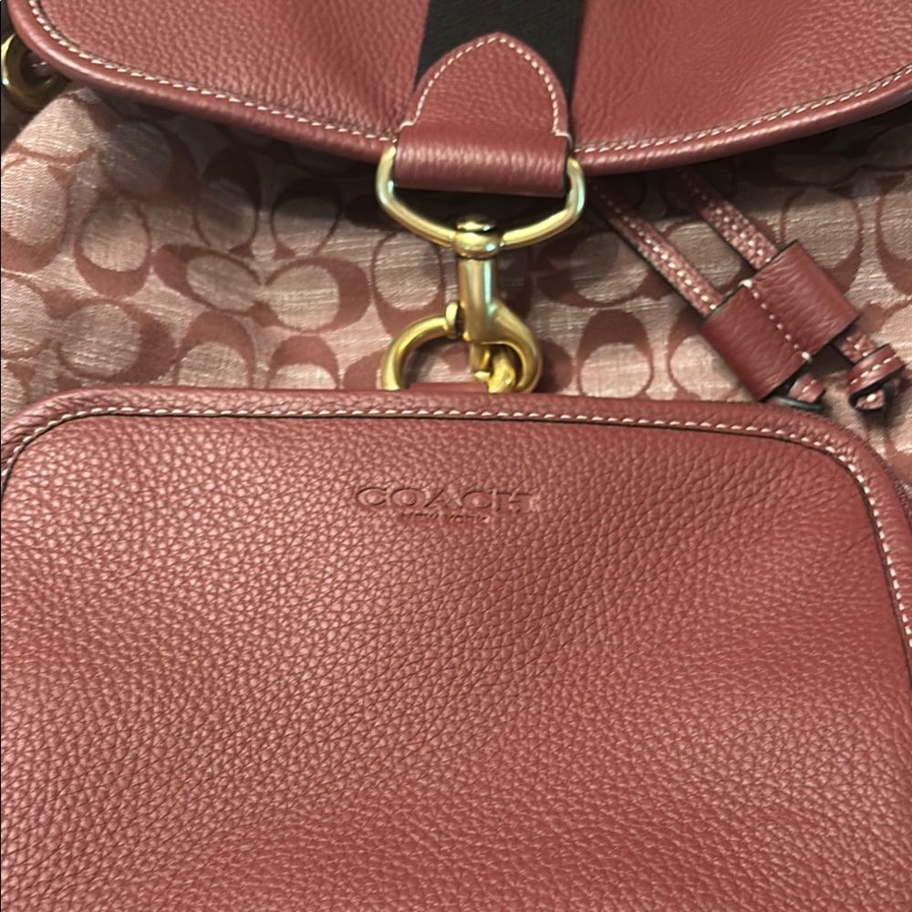 Coach Pink Leather Backpack